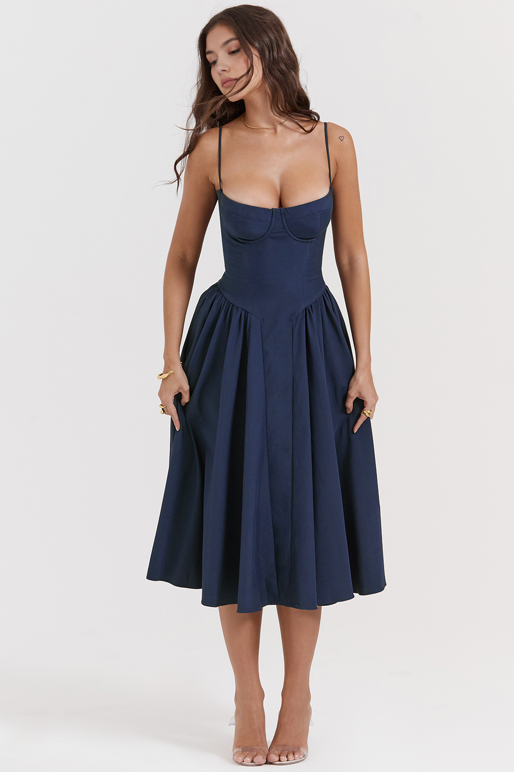 Elegantes Midi Kleider für Hochzeiten und Abendveranstaltungen – Perfekt als Hochzeitsgast-Outfit und festliches Abendkleid Emayze
