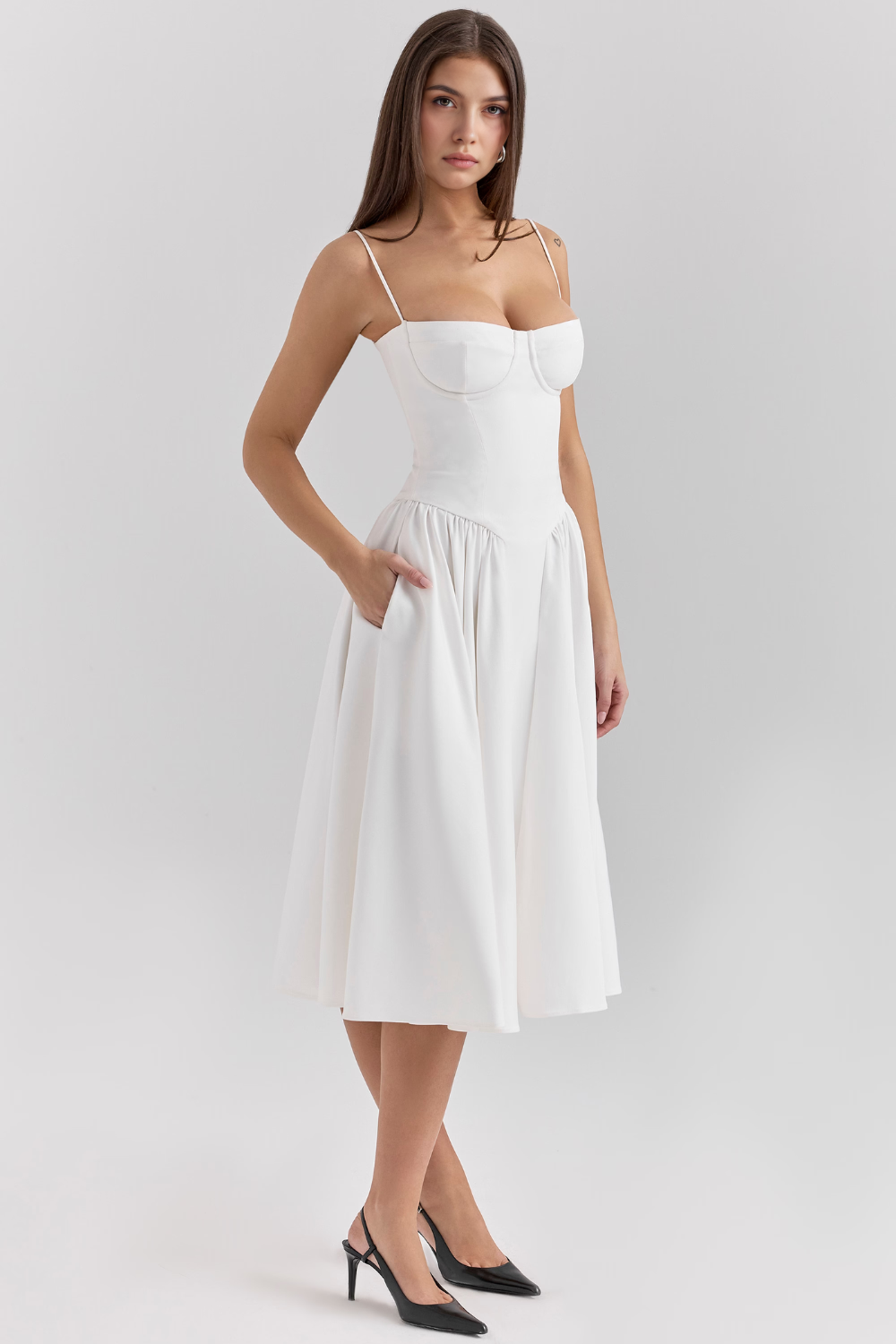 Elegantes Midi Kleider für Hochzeiten und Abendveranstaltungen – Perfekt als Hochzeitsgast-Outfit und festliches Abendkleid Emayze