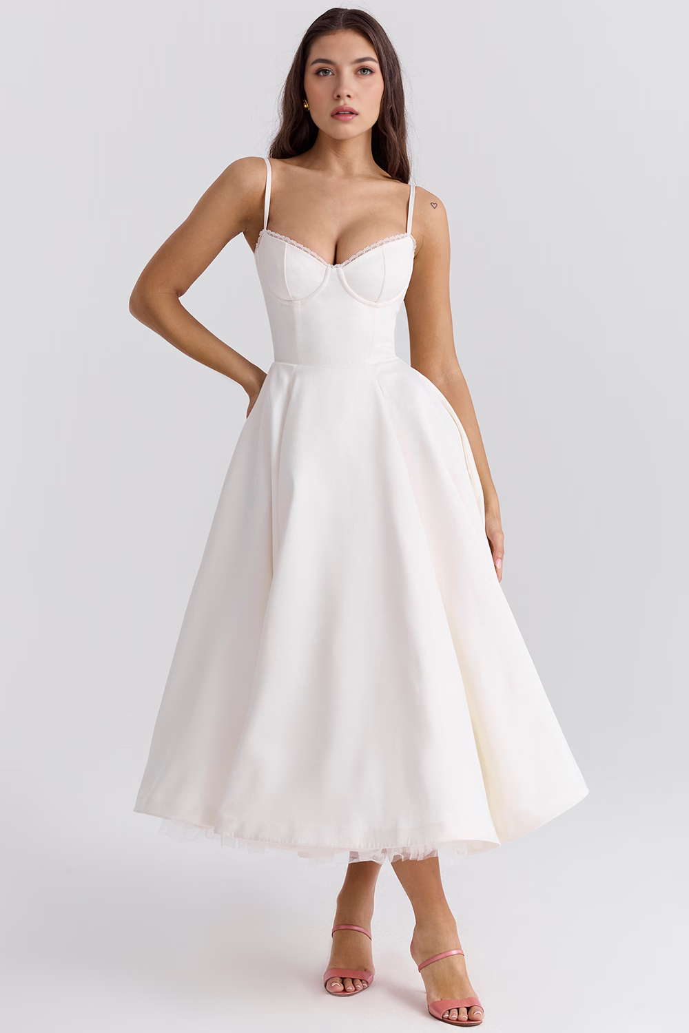 Schickes Midikleid für Sommerparty & Hochzeitsfeier  Emayze