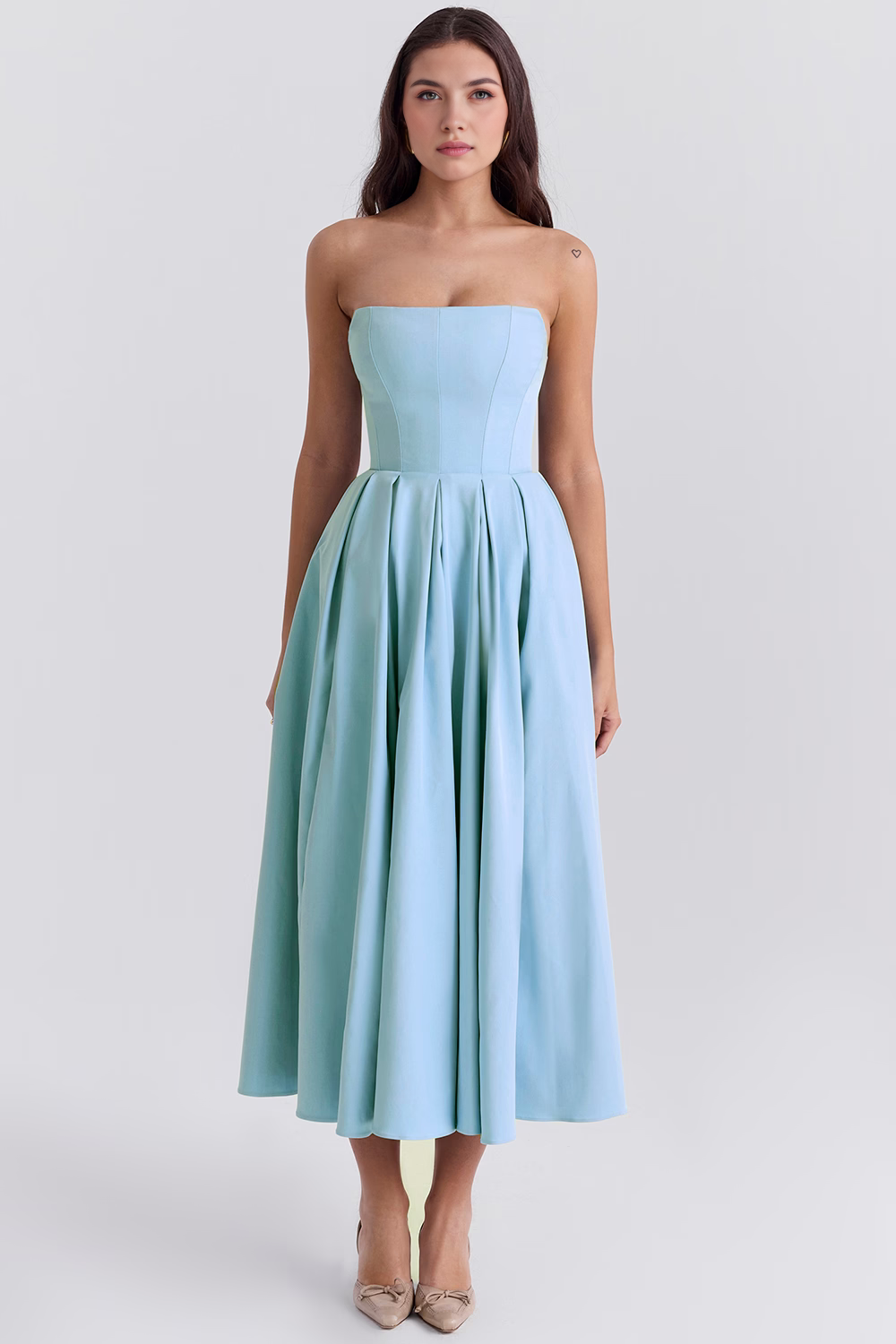 Elegantes Midi Kleid für Hochzeiten, Partys und formelle Anlässe - Vielseitig & stilvoll  Emayze
