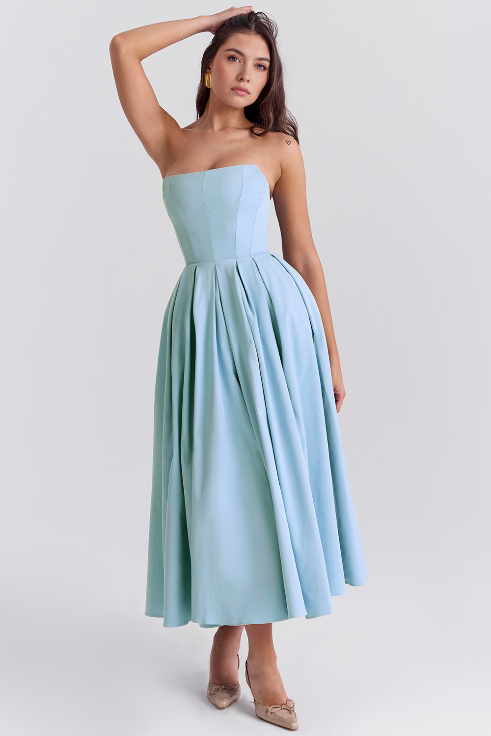 Elegantes Midi Kleid für Hochzeiten, Partys und formelle Anlässe - Vielseitig & stilvoll  Emayze