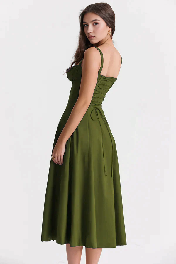 Midi Kleid im Vintage Stil für Hochzeit & Feier  Emayze