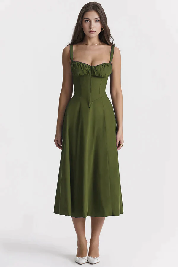 Midi Kleid im Vintage Stil für Hochzeit & Feier  Emayze
