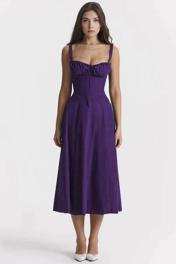 Midi Kleid im Vintage Stil für Hochzeit & Feier  Emayze