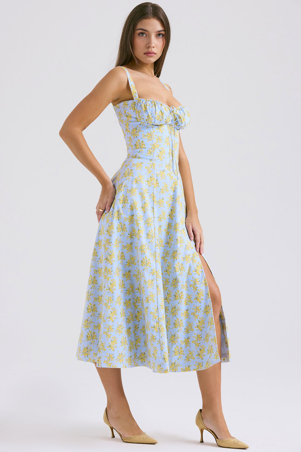 Midi Kleid für eine Sommerparty – Leichtes und Festliches Kleid  Emayze
