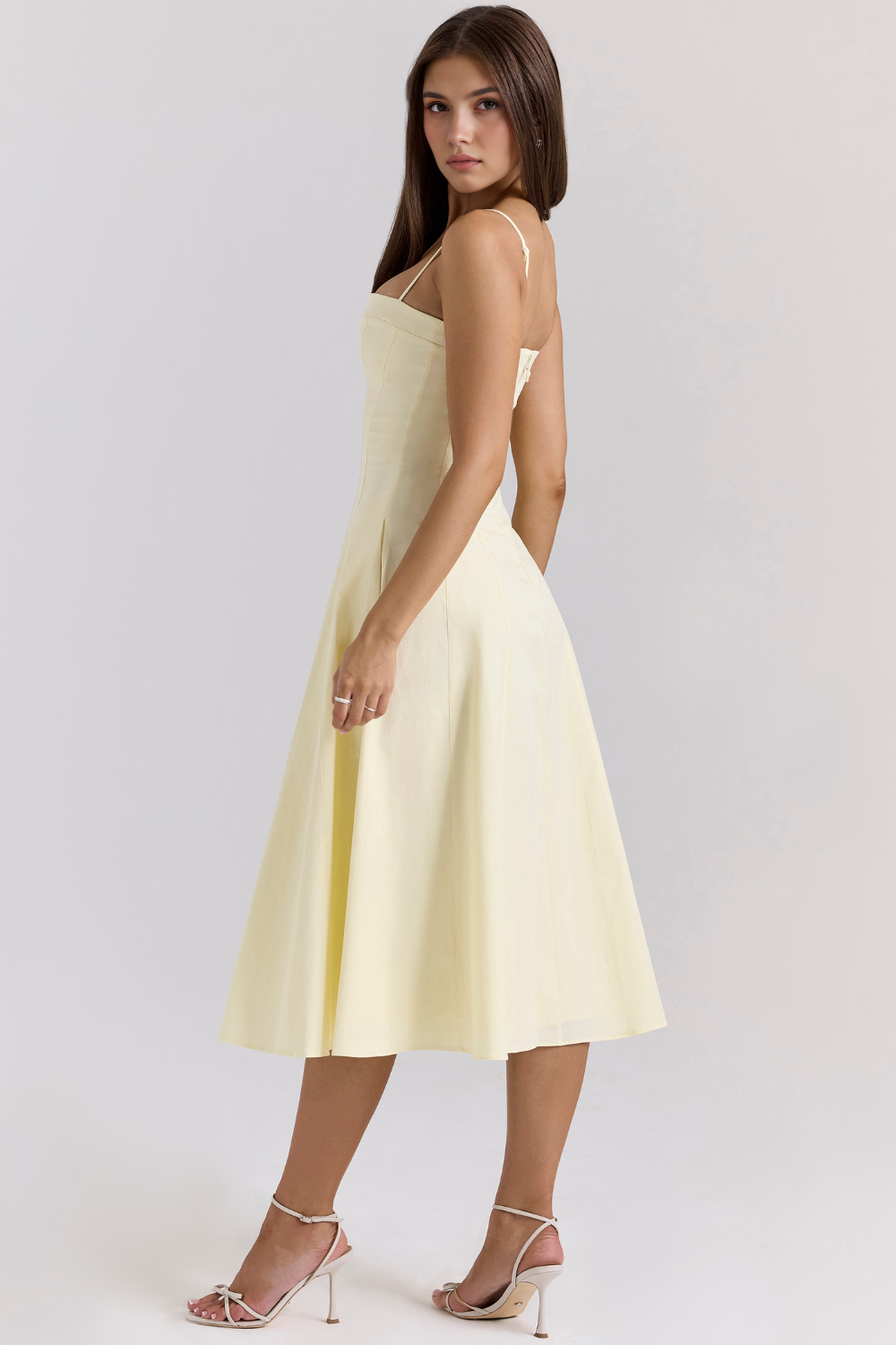 Elegantes Midi Kleid für Damen – Vielseitiges Sommerkleid aus Polyester für Freizeit und besondere Anlässe  Emayze