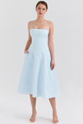 Elegantes Midi Kleid für Damen – Vielseitiges Sommerkleid aus Polyester für Freizeit und besondere Anlässe  Emayze